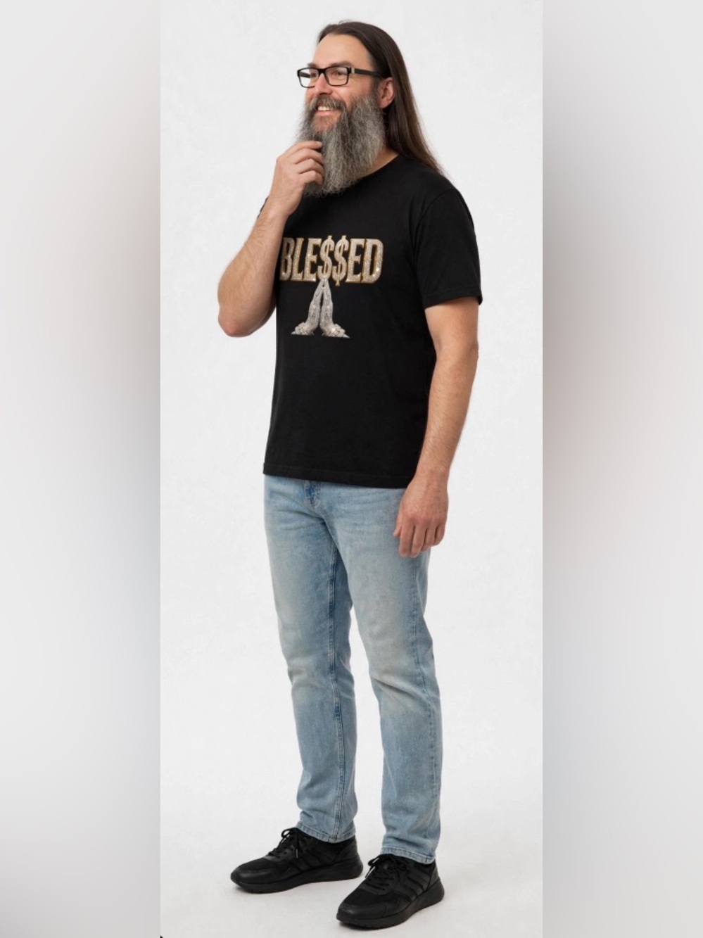 BLINGED OUT BLE$$ED T-SHIRT - Picture 4 of 17